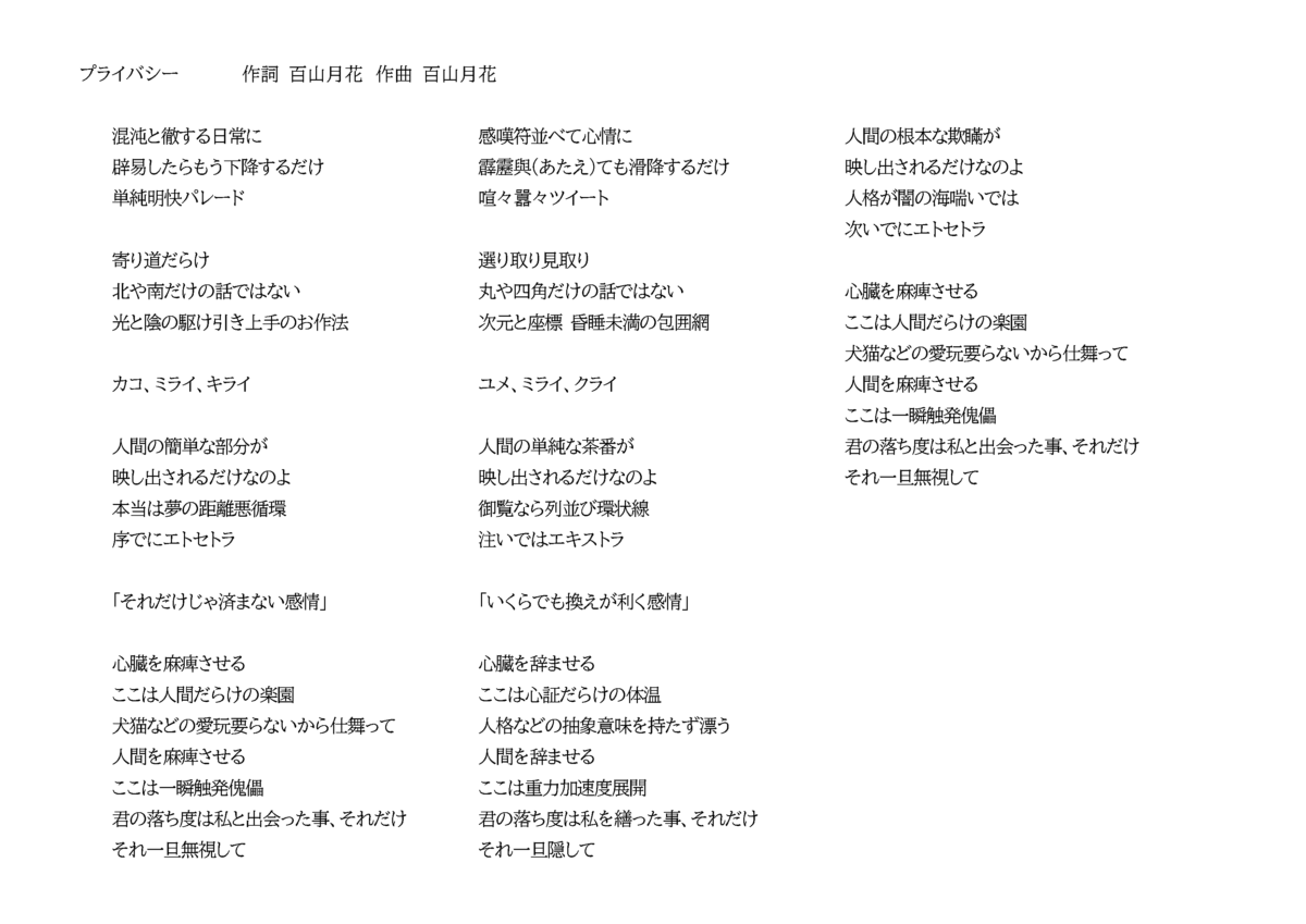 プライバシー